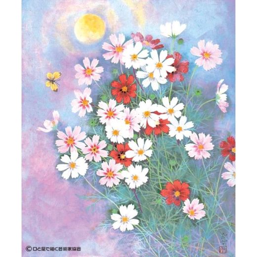 コスモス 日本画