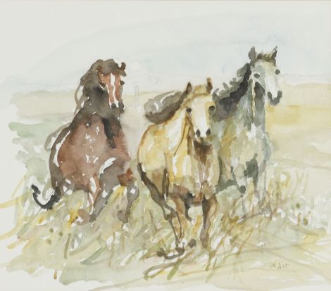 「馬」　イツァーク アディール（イスラエル／口で描く）